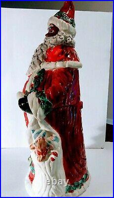 Rare 18 African American Santa Claus /cracker Barrel Cookie Jar