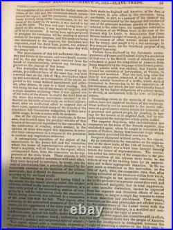 Rare 1825 Newspaper Niel's Weekly Baltimore Maryland USA Slave Trade