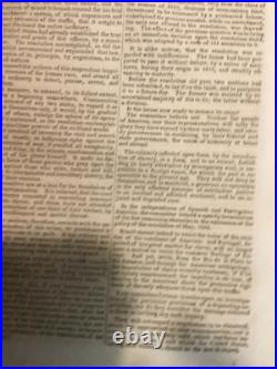 Rare 1825 Newspaper Niel's Weekly Baltimore Maryland USA Slave Trade