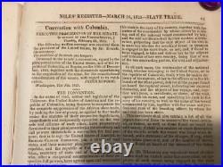 Rare 1825 Newspaper Niel's Weekly Baltimore Maryland USA Slave Trade