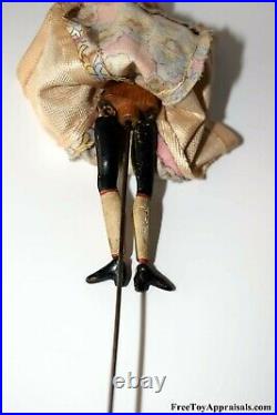 Rare 1870's Ives Double Dancers with Clockwork Motor Orig Key Black Americana Toy