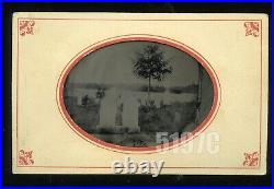 Rare 1870s Tintype of a Cemetery or Graveyard