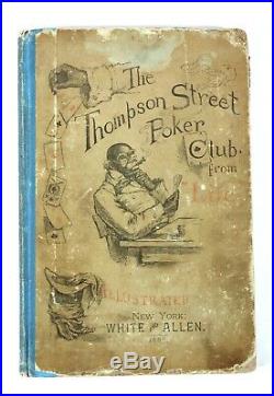 Rare 1888 The Thompson Street Poker Club Illustrated Book Black Americana