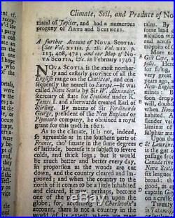 Rare 18th Century MARYLAND SLAVE Print & Girl Soldier Hannah Snell 1750 Magazine