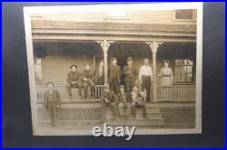 Rare 1910s NH Group Photo F. L. Shorey East Rochester Men Dogs Antique Mounted