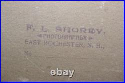 Rare 1910s NH Group Photo F. L. Shorey East Rochester Men Dogs Antique Mounted