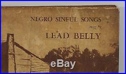 Rare 1939 Antique, Lead Belly, 5-Record Delta Blues Album, Negro Sinful Songs