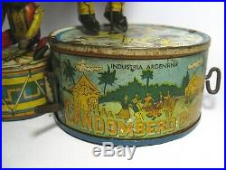 Rare 1940's Black Americana Jigger Candombe Dancer Duet Wind-Up Tin Toy Man/Boy