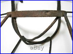 Rare 19th C American Antique Hand Forged Iron Spiked Weaning Cow Calf Head Guard