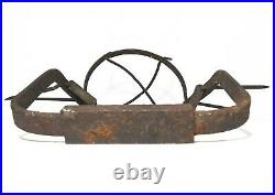 Rare 19th C American Antique Hand Forged Iron Spiked Weaning Cow Calf Head Guard