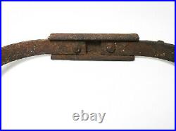 Rare 19th C American Antique Hand Forged Iron Spiked Weaning Cow Calf Head Guard