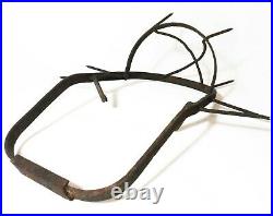 Rare 19th C American Antique Hand Forged Iron Spiked Weaning Cow Calf Head Guard