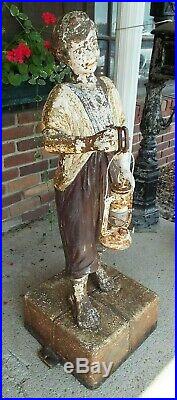 Rare 19th Century Cast Iron African-American Lawn Boy Hitching Post JW Fiske NY