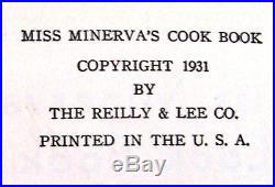 Rare 1st MISS MINERVA COOKBOOK BLACK MAMMY racist NEGRO drawings DIALECT 1931