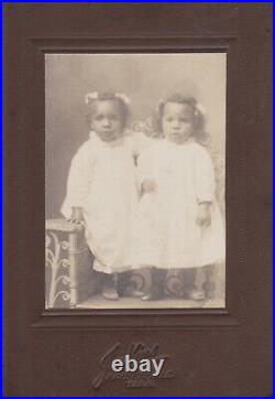 Rare 2.75 x 3.75 Cabinet Photo Black Little Girls Jenkins Fayetteville Tennessee