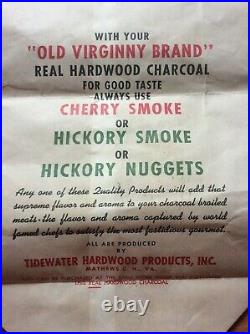 Rare Advertising Black Americana Old Virginny Charcoal Mathews County Va