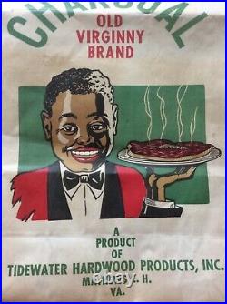 Rare Advertising Black Americana Old Virginny Charcoal Mathews County Va