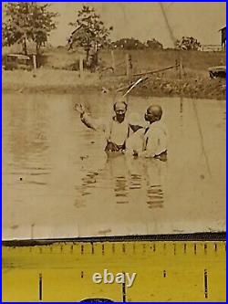 Rare African American Baptism in a pond near Kilgore Texas