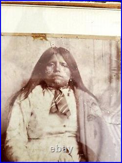 Rare Antique 19th C. Native American Indian CDV Photo Wife of the Apache Kid