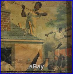 Rare Antique Black Americana Circus Comedy Vaudeville Acrobats Lithograph Poster