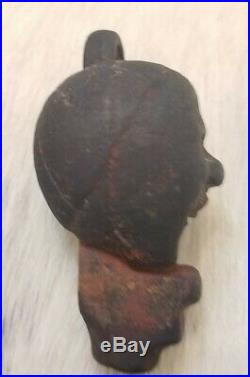 Rare Antique Black Americana Mechanical Toy Cast Iron Cap Popper Head