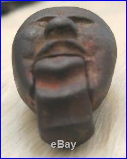 Rare Antique Black Americana Mechanical Toy Cast Iron Cap Popper Head