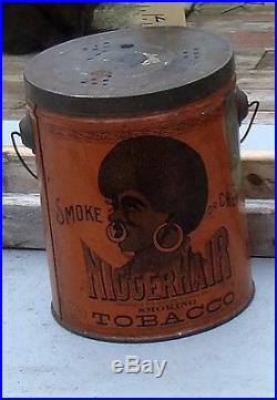 Rare Antique Negro Black Americana Tobacco Tin