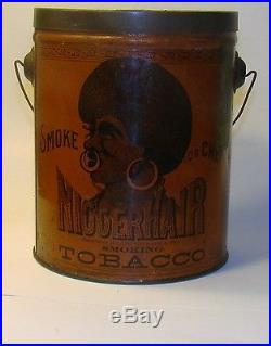 Rare Antique Negro Black Americana Tobacco Tin