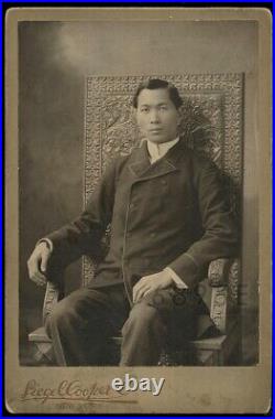 Rare Antique Photo of Chinese Reverend & Missionary Fung Y. Mow Signed 1890s