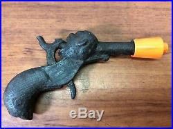 Rare Antique Vintage 1887 Ives Cast Iron Black Americana Nigga Head Toy Cap Gun
