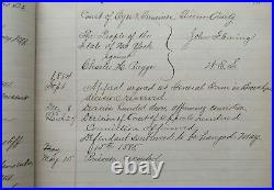 Rare Attorney Ledger Brooklyn Handwritten 1800s Prisoner Hanged Black American