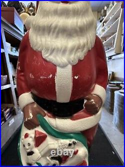 Rare Black Americana African American Santa Mold Blown Christmas Decoration