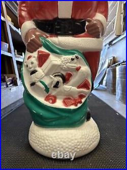 Rare Black Americana African American Santa Mold Blown Christmas Decoration