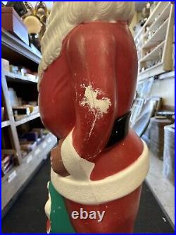 Rare Black Americana African American Santa Mold Blown Christmas Decoration