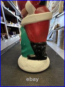 Rare Black Americana African American Santa Mold Blown Christmas Decoration