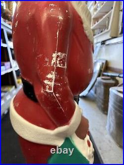 Rare Black Americana African American Santa Mold Blown Christmas Decoration