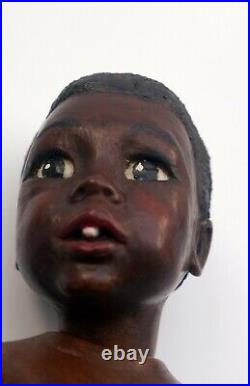 Rare Black Americana Child Doll Sculpture Created by Artist Judith Condon 1970