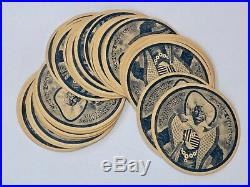 Rare Black Americana Circular Playing Cards c1890 Full Set with Joker