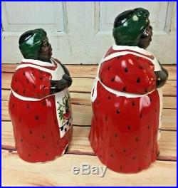 Rare Black Americana Mammy Cookie Jar And Canister Set Memories Of Mama