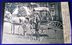 Rare Black Americana Postcard Of Uncle Goober Black Mail Carrier Lk Helen Fl Fla