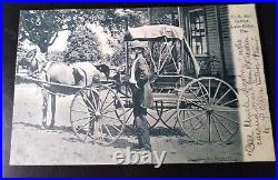 Rare Black Americana Postcard Of Uncle Goober Black Mail Carrier Lk Helen Fl Fla