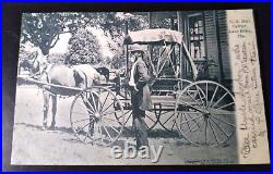 Rare Black Americana Postcard Of Uncle Goober Black Mail Carrier Lk Helen Fl Fla