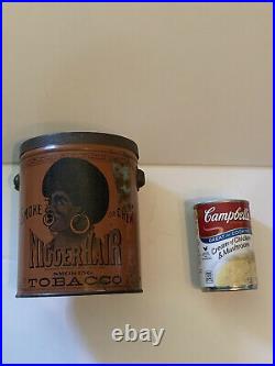 Rare Black Americana /pre- Biggerhair Tobacco Tin