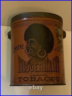 Rare Black Americana /pre- Biggerhair Tobacco Tin