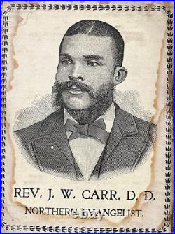 Rare! CIVIL War Union Indiana Us Colored Infantry Soldier J. W. Carr Litho Picture