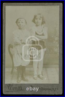 Rare Cabinet Photo of Child Circus Performers. C 1880 Wendt. Boonton, New Jersey