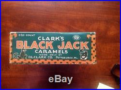Rare Clark's Black Jack Caramels Candy Box. Black Americana 1930's