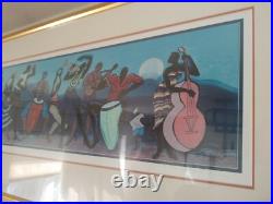 Rare Collectible Piece Of signed African American Wall Art 44×18