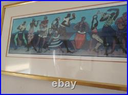 Rare Collectible Piece Of signed African American Wall Art 44×18