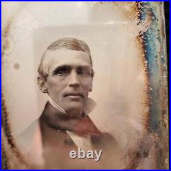 Rare Daguerreotype Photograph Ghostly Gentleman Image in Union Made Case 1850's